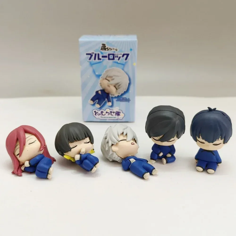 Anime BLUE LOCK Schlafen Blind Box Action Figure 5cm Pvc Figur Yoichi Isagi Seishiro Nagi Modell Spielzeug Hause Dekoration kind Geschenk