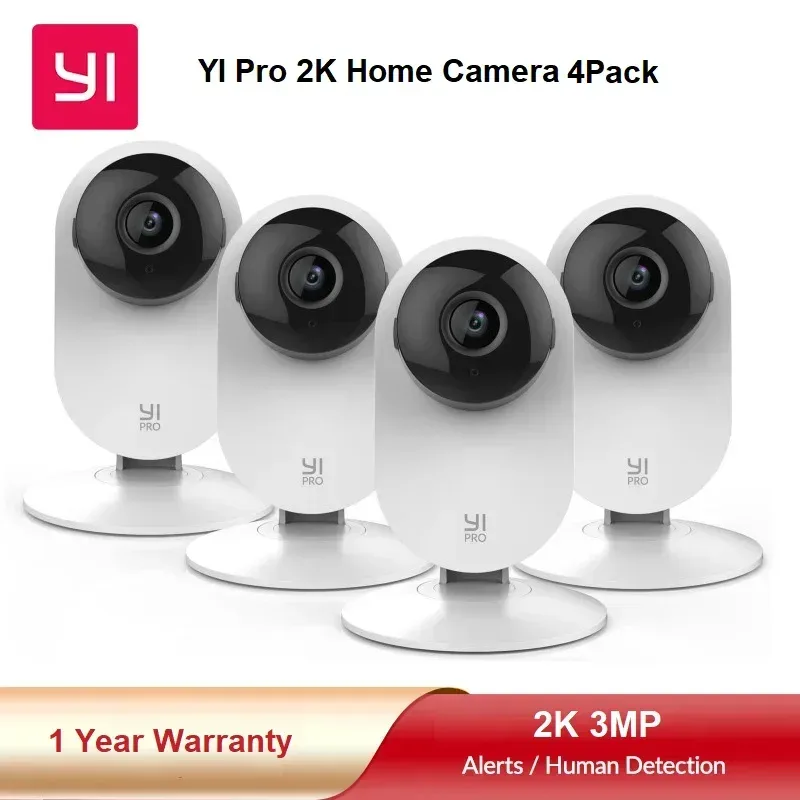 YI 2K 3MP Kameras 2/3/4Pack Home IP Cams Sicherheitssystem mit Nachtsicht für Büro/Baby/Daternd/Haustier Monitor Wifi CCTV