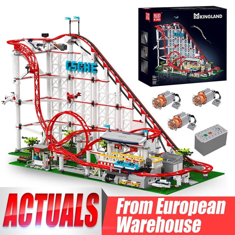 Mould King 11014 Kreatives Baustein-Set Motorisierte Achterbahn-Modell Spielzeug Kompatibel mit 10303 Set Kinder Weihnachtsgeschenk
