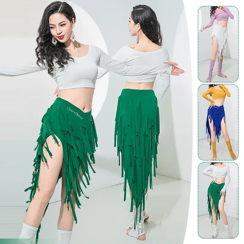 Bauchtanz Dreieck Hüfttuch Quaste Fransen Rock Orientalische Tänzerin Kostüm Frauen Tanzen Durchführen Sexy Lange Quasten Wrap Gürtel Kleid