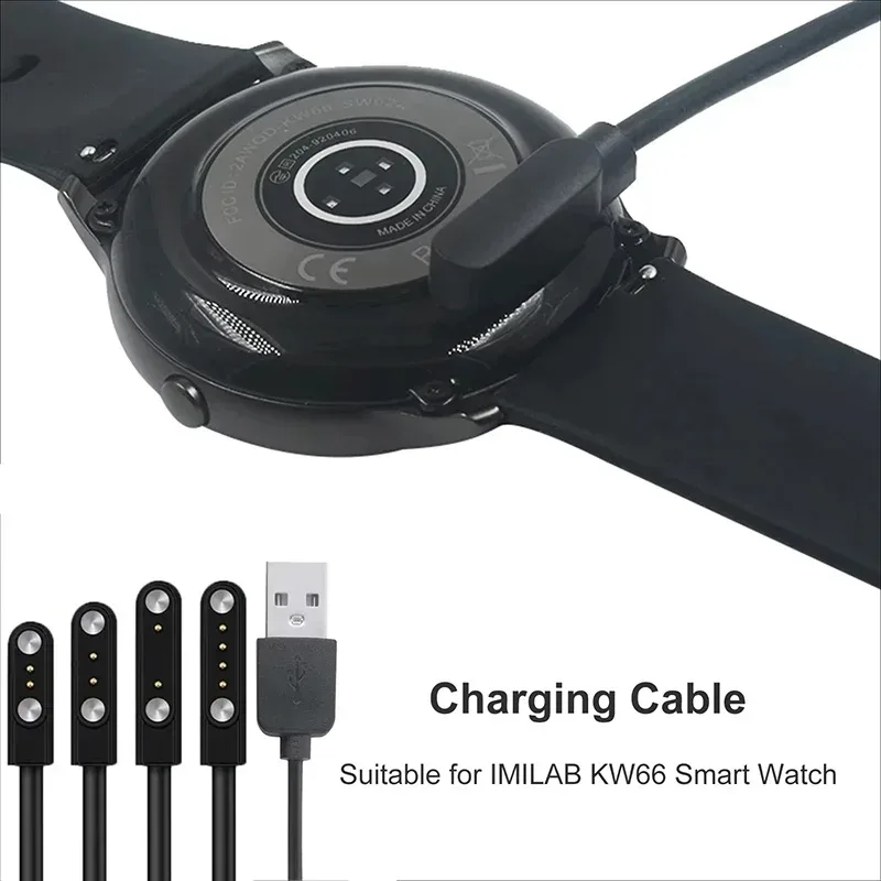 Universelles Smartwatch-Magnet-USB-Dock, USB-Ladekabel für Smartwatches für Erwachsene/Kinder, universelles 2-Pin/4-Pin stark magnetisches Kit