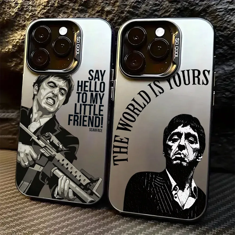Mode Heißer S-Scarface Telefon Fall Für iPhone 17 16e 16 15 14 13 12 11 Pro Max X XR XSMAX 8 7 Air Plus Anti Fall Matte Abdeckung