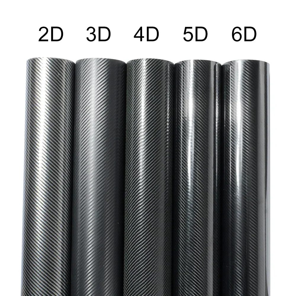 2D 3D 4D 5D 6D Glanz Carbon Faser Vinyl Wrap Film Air Release Wasserdichte Sonnencreme Fit Für Auto Motorrad Laptop telefon Abdeckung DIY