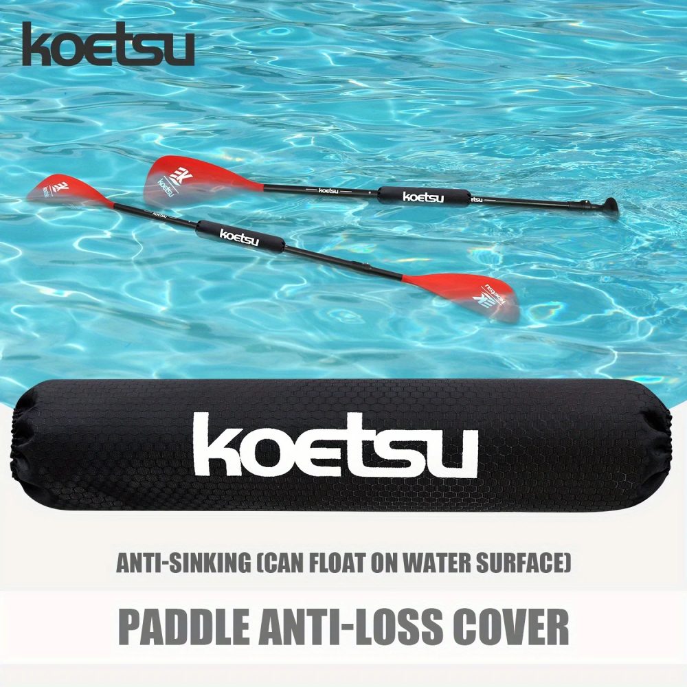 KOETSU Paddel-Auftriebshülle, schwarz, 420D PU, langlebiges Fußballmuster, EPE-Schaum, verhindert das Sinken für Kajak, Kanu, Paddleboard