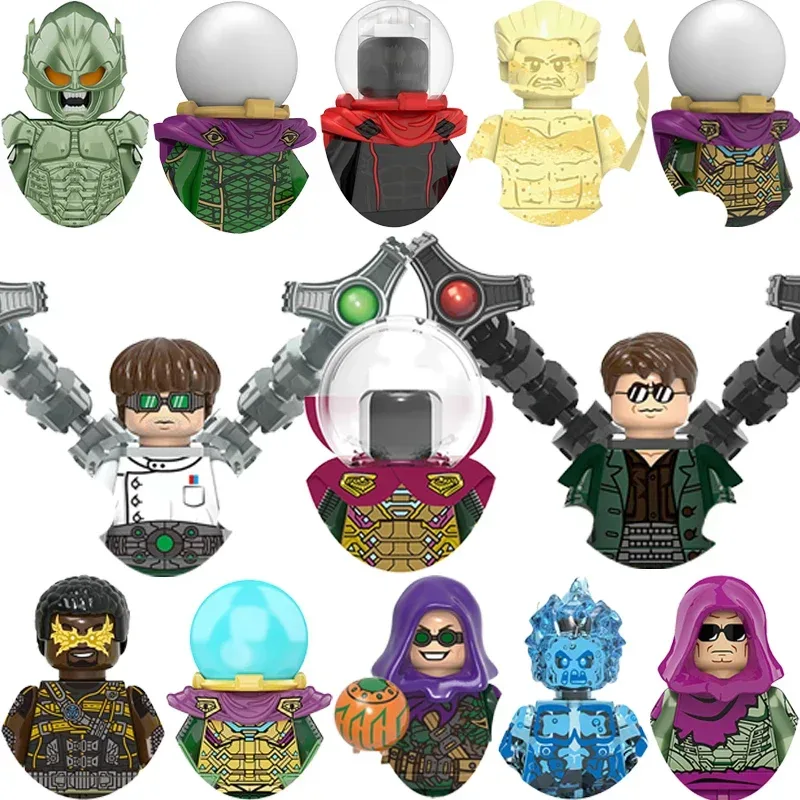 Marvel Doctor Octopus Bausteine Mysterio-Blöcke für Spielzeug Geschenke Mini-Actionfiguren Kinder-Bausteine für Partys