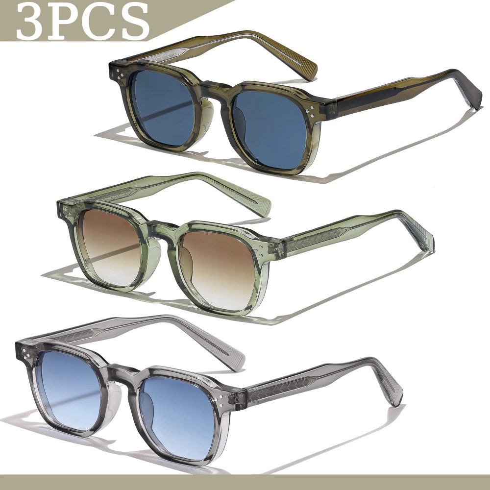 1/2/3 Pcs Großhandel Neue Platz Retro Sonnenbrille Männer Mode Punk Sonnenbrille Frauen Reise Brillen Lunette De Soleil Femme UV400