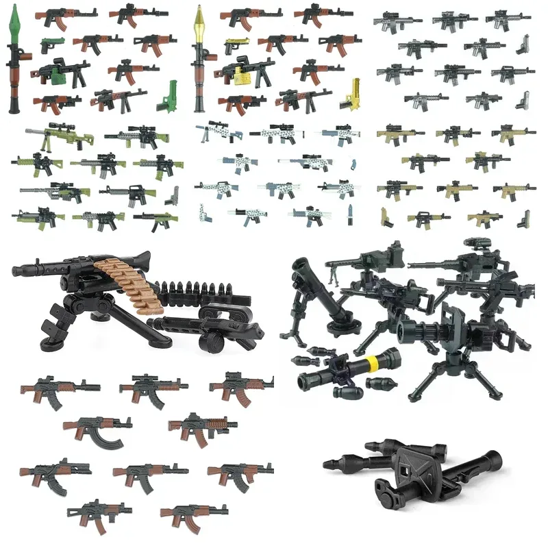 Moderne Spezialeinheiten Figuren Militär Waffen Bausteine Armee Soldat Stadt Polizei Mehrfarbig AK Zubehör Ziegel Spielzeug