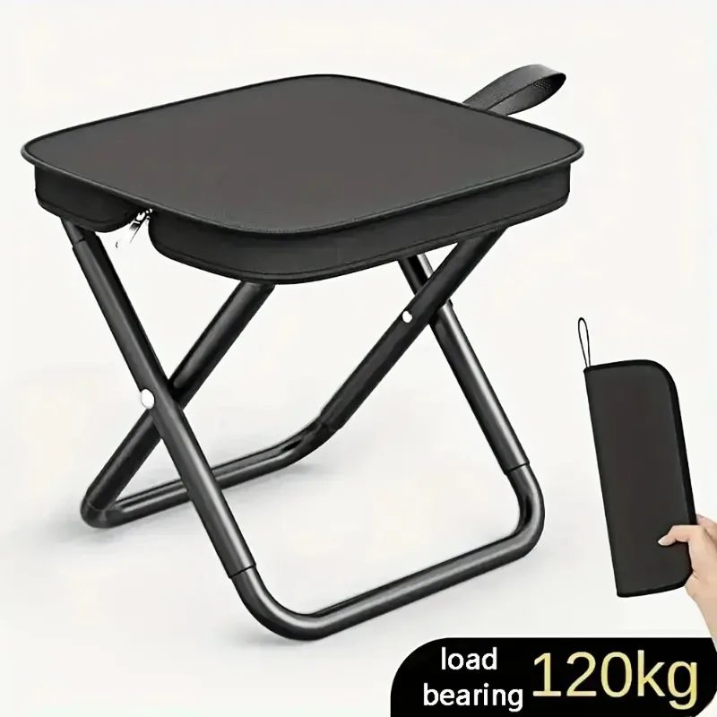 Tragbarer Klappbarer Campingstuhl Leichter Angelhocker Outdoor-Picknick-Reisetasche Mini-Sitz Strand-Wander-Kompakt-Ruhehilfe