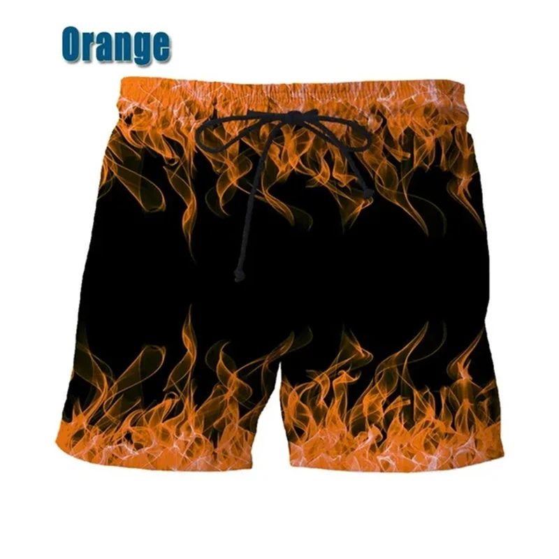 Neue Männer lässig Strand Shorts 3D Digitaldruck Flamme cool Sport kurze Hosen männliche Kinder Kleidung Badehose Eis Shorts