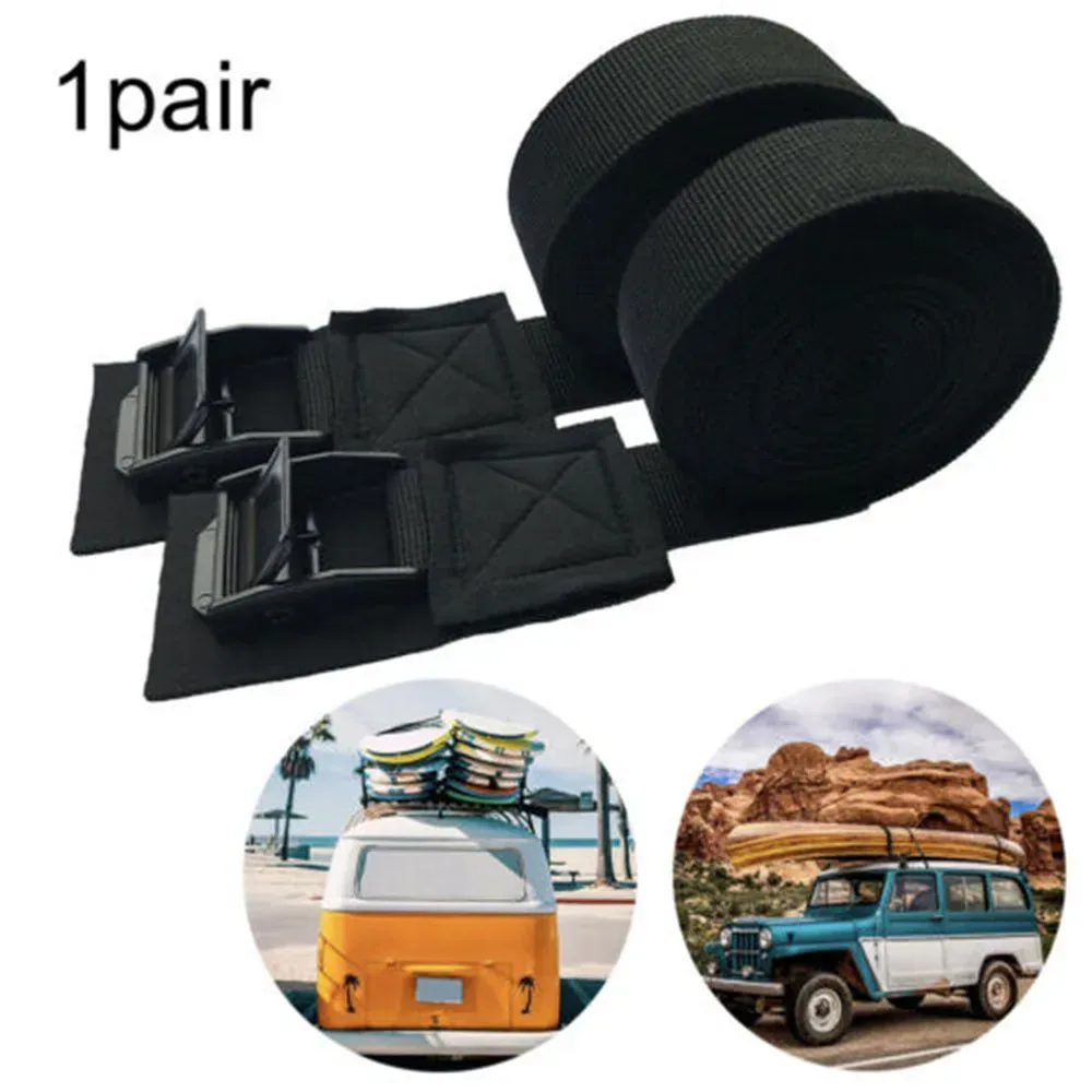 2 stücke Neue 300 cm * 2,5 cm Schwarz Spanngurt Starke Ratsche Gürtel Gepäck Tasche Fracht Zurrgurt mit Metall Schnalle Dropshipping