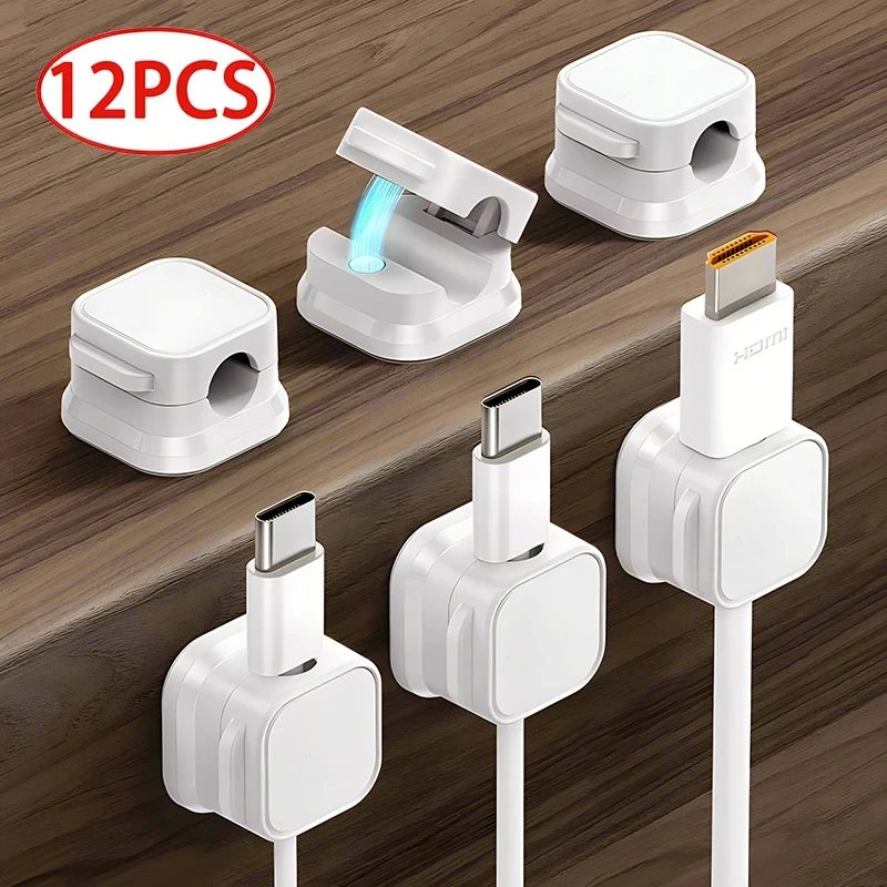 Magnetischer Kabelclip, Kabelhalter, selbstklebender Drahthalter, Kabel-Organizer für das Heimbüro unter dem Schreibtisch