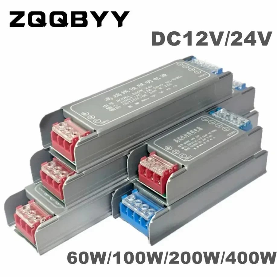 DC12V 24V Schaltnetzteil AC176-264V Mute Beleuchtungstransformatoren LED-Lichttreiber 60W 100W 200W 300W 400W Netzteil