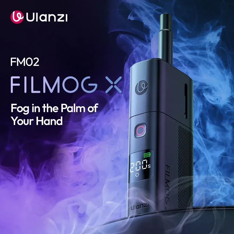 Ulanzi FM02 FILMOG X 30 W tragbare Rauchmaschine, Echtzeit-Display, Typ-C-Aufladung für Fotografie, Videoaufnahmen, Bühneneffekt