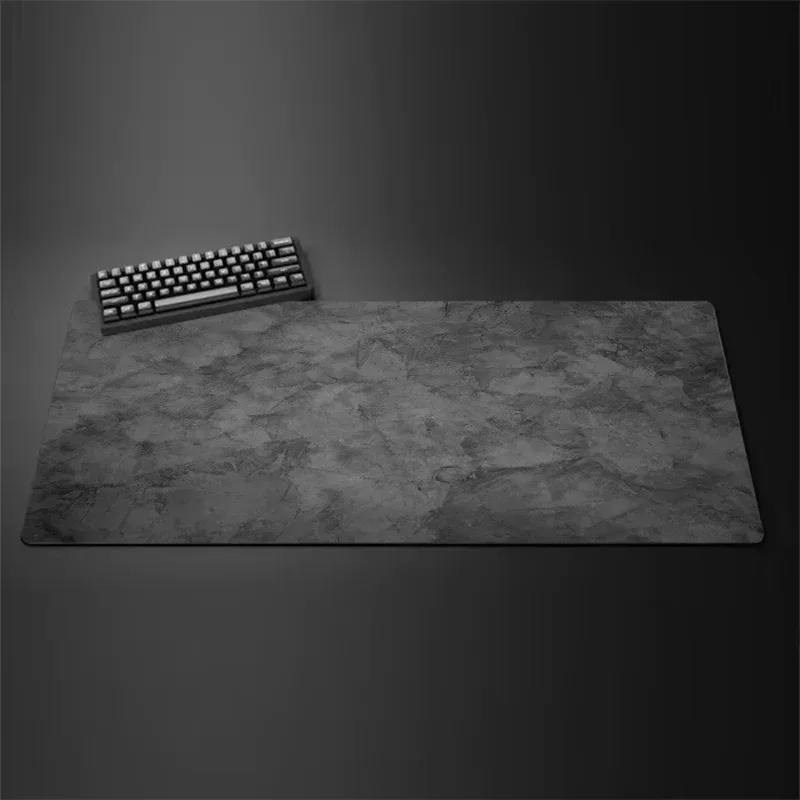 Graues Mauspad Groß/Klein, Überlocktes Mousepad XXL, Desktop-Tastaturunterlage, Graue Serie, Gaming-Schreibtischunterlage, Computer-Zubehör