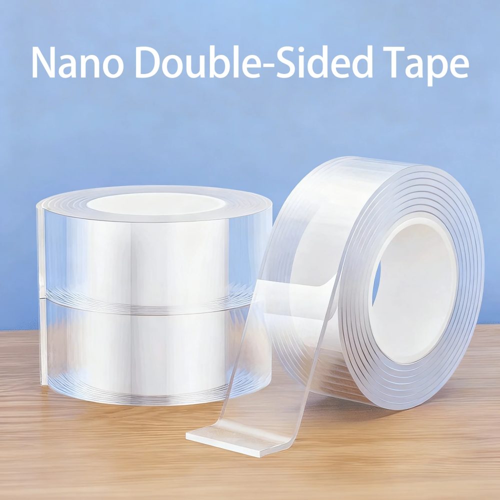 Nano-Klebeband Doppelseitig Wiederverwendbar Abnehmbar Klebendes Band für Wand, Haus, Büro, Auto-Dekoration Hochleistungs-Transparentes Klebeband