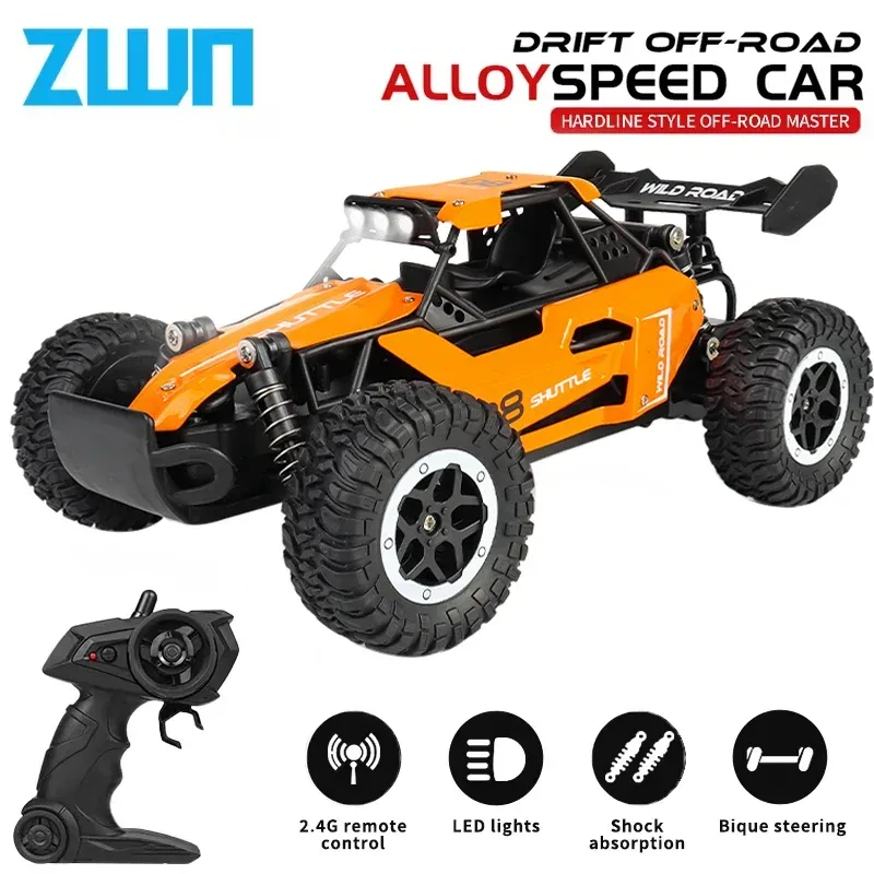 ZWN 1:16/1:20 2,4G Modell RC Auto mit LED-Licht 2WD Off-Road Fernbedienung Kletterfahrzeug Outdoor Autos Spielzeug Geschenke für Kinder