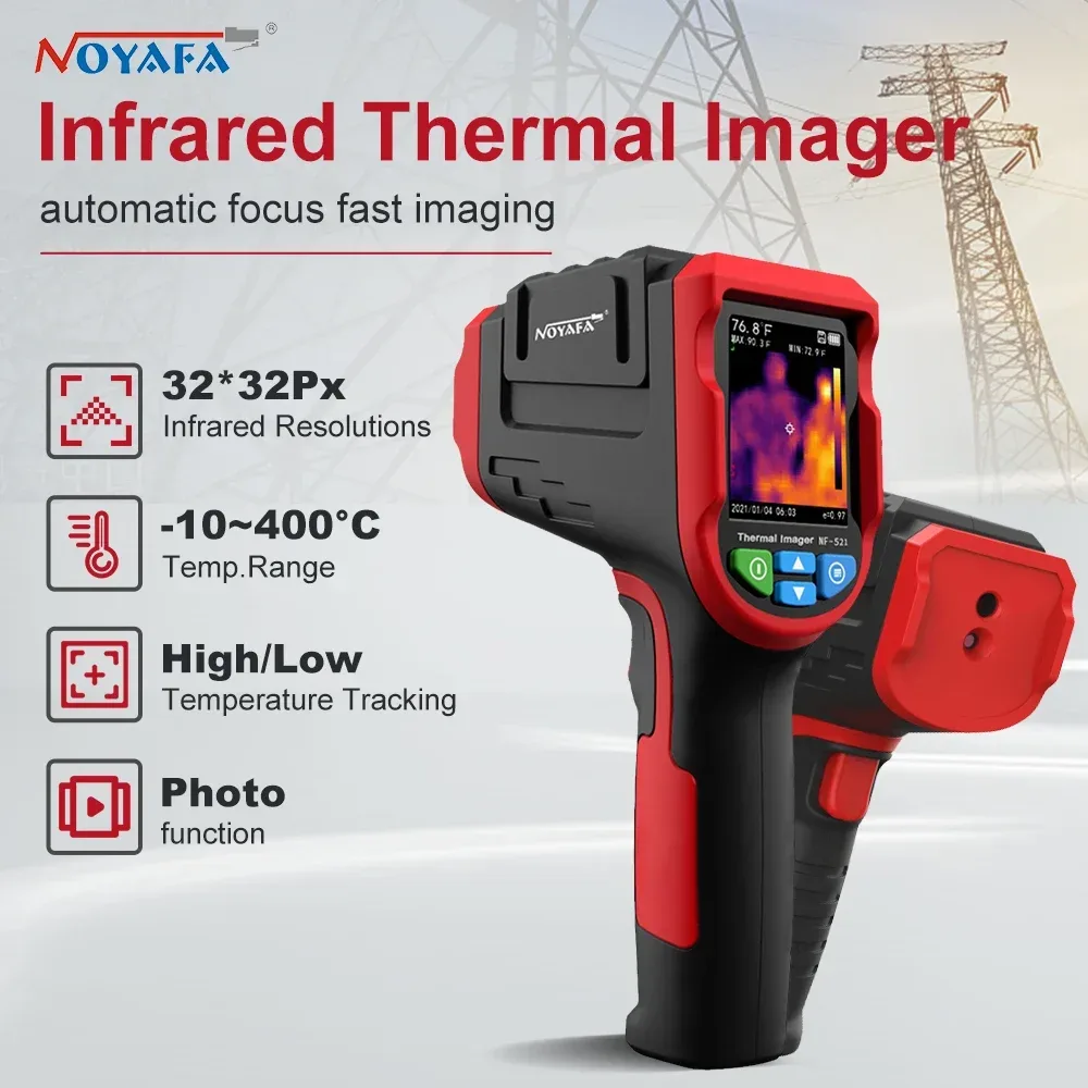 NOYAFA Infrarot-Wärmebildkamera NF-521 Industrielle Wärmebildkamera -20 ~ 400 ° C Professioneller Fußbodenheizungsdetektor für Wärmebildkameras