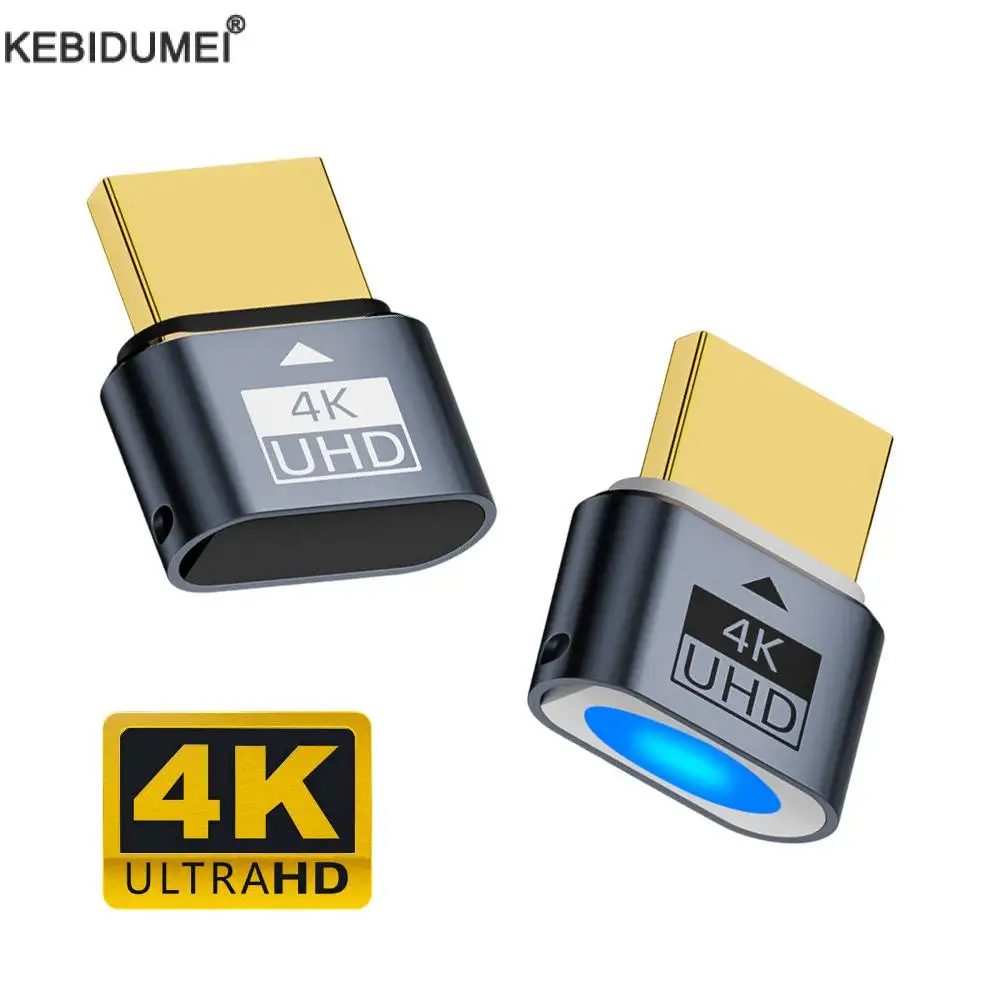 HDMI-kompatibel Dummy Stecker 4K HDR Virtuelle Monitor EDID Emulator Headless Ghost Display Adapter Unterstützt bis zu 4k@60Hz 1080@120Hz