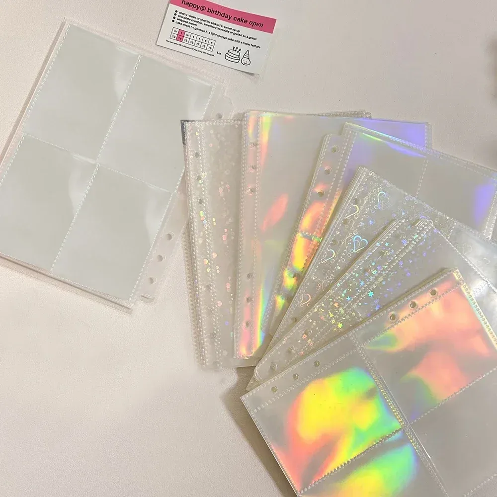 1?4 Gitter, mehrere Taschen, Fotokartenbinder, Innenseiten, A5, Kpop-Fotokartenhüllen, Fotoalbum, Seitenschutz, Karten, Hüllenbögen