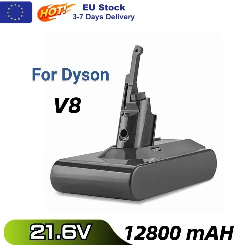 Neuer 21,6V 12800mAh Ersatzakku für Dyson V8 Absolute Kabelloser Staubsauger Handstaubsauger Dyson V8 Akku