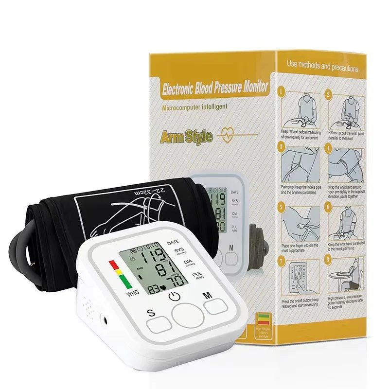 Oberarm automatisches Blutdruck messgerät bp Blutdruck messgerät Druck messgerät Tono meter zur Messung des arteriellen Drucks
