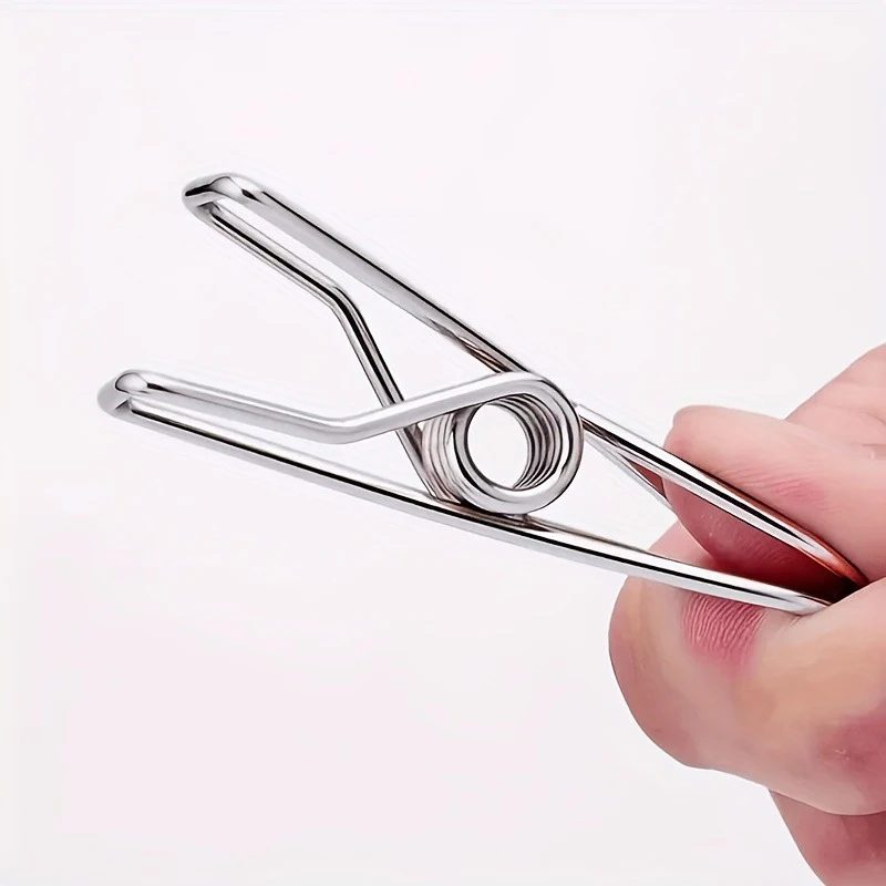 20 Stück Edelstahl-Wäscheklammern, langlebige Wäscheklammern, Mehrzweck-Metalldraht-Utility-Clips für Wäsche, Zuhause, Küche