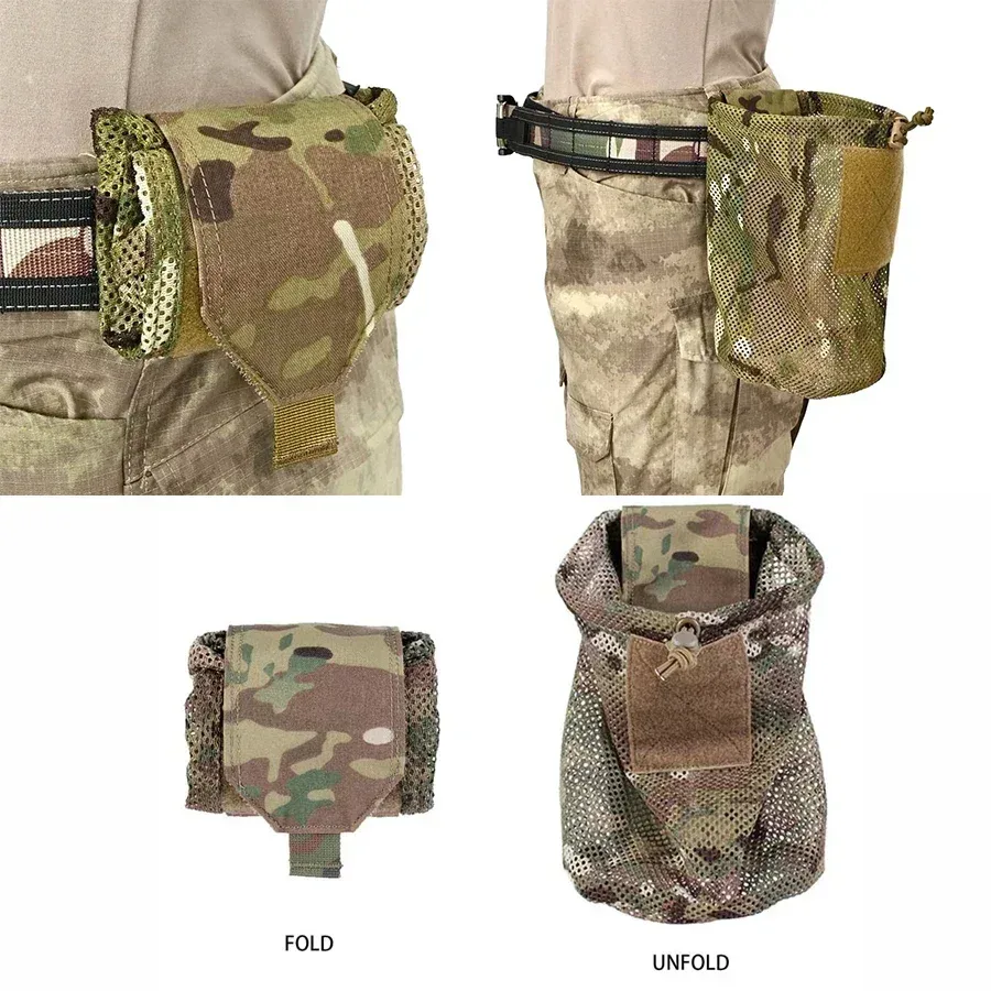 Neue Roll-Up Mag Mesh Dump Pouch Magazintasche Mini Faltbare Netztasche EDC Taktische Outdoor Sport Jagd Hüfttaschen 500D