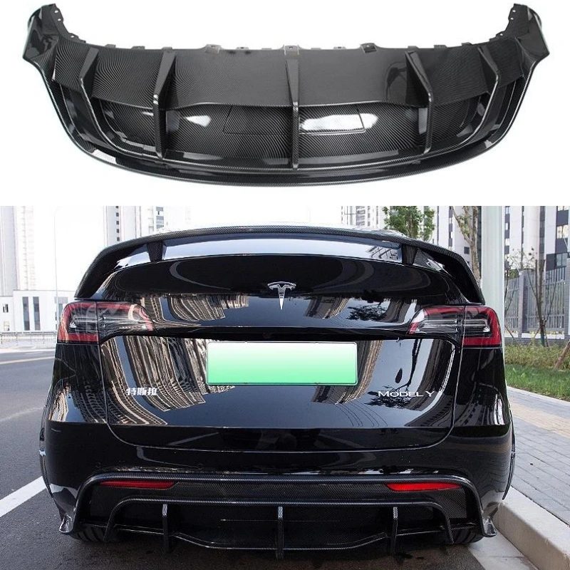 Für Tesla Modell Y 2021-2024 Umhüllung Geändert Zubehör Heckspoiler Diffusor Hinten Posterior Lip Spoiler
