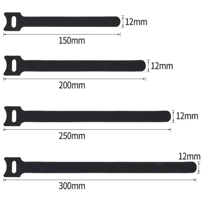 50 Stück wiederverwendbare Befestigungskabelbinder, verstellbare Kabelbinder, Nylon-Kabelmanagement-Gurte, Hakenschlaufe, Kabel-Organizer, Kabelbinder