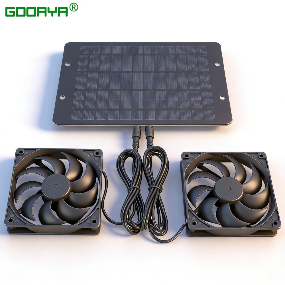 12 V Solarventilator, Solarladegerät, Abluftventilator, Ventilator, Solarpanel-betriebener Ventilator, Luftabsauger für Hunde, Hühnerstall, Wohnmobil, Gewächshausventilator