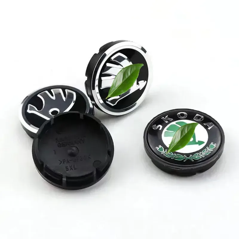 4 Stücke 56mm 60mm Auto Radnabenkappen Abzeichen Felgenabdeckung Emblem Für Skoda Octavia 2 3 Fabia Rapid Superb Kodiaq Karoq Kamiq Yeti