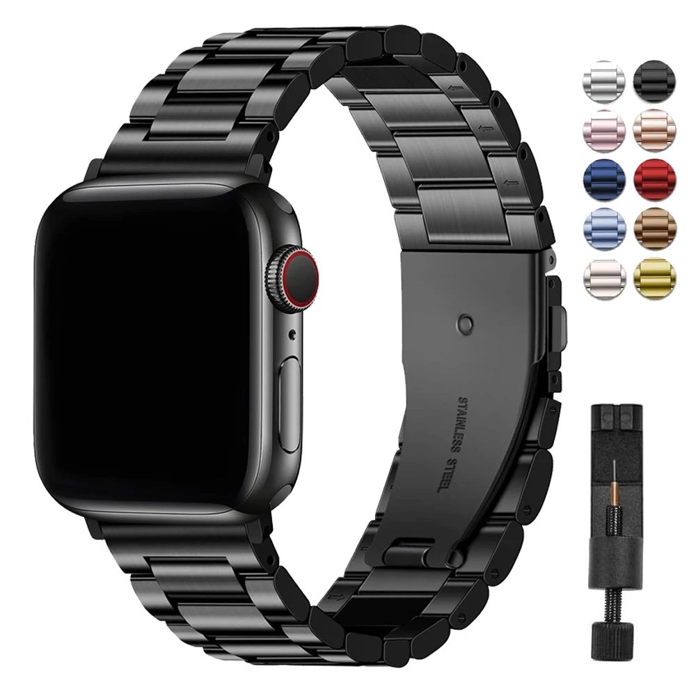 Klassisches Correa-Edelstahl-Correa für Apple Watch 10 46 mm 42 mm Band Ultra 2 49 mm 9 8 7 6 5 4 SE 45 mm 44 mm 41 mm 40 mm 3 38 mm Armband