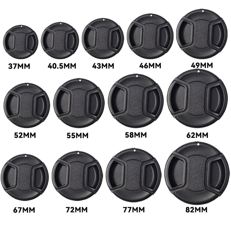 Kamera-Objektivdeckel, hochwertig, 40,5 mm, 49 mm, 52 mm, 55 mm, 58 mm, 62 mm, 67 mm, 72 mm, 77 mm, 82 mm, Snap-on-Objektivdeckel vorne für Kamera