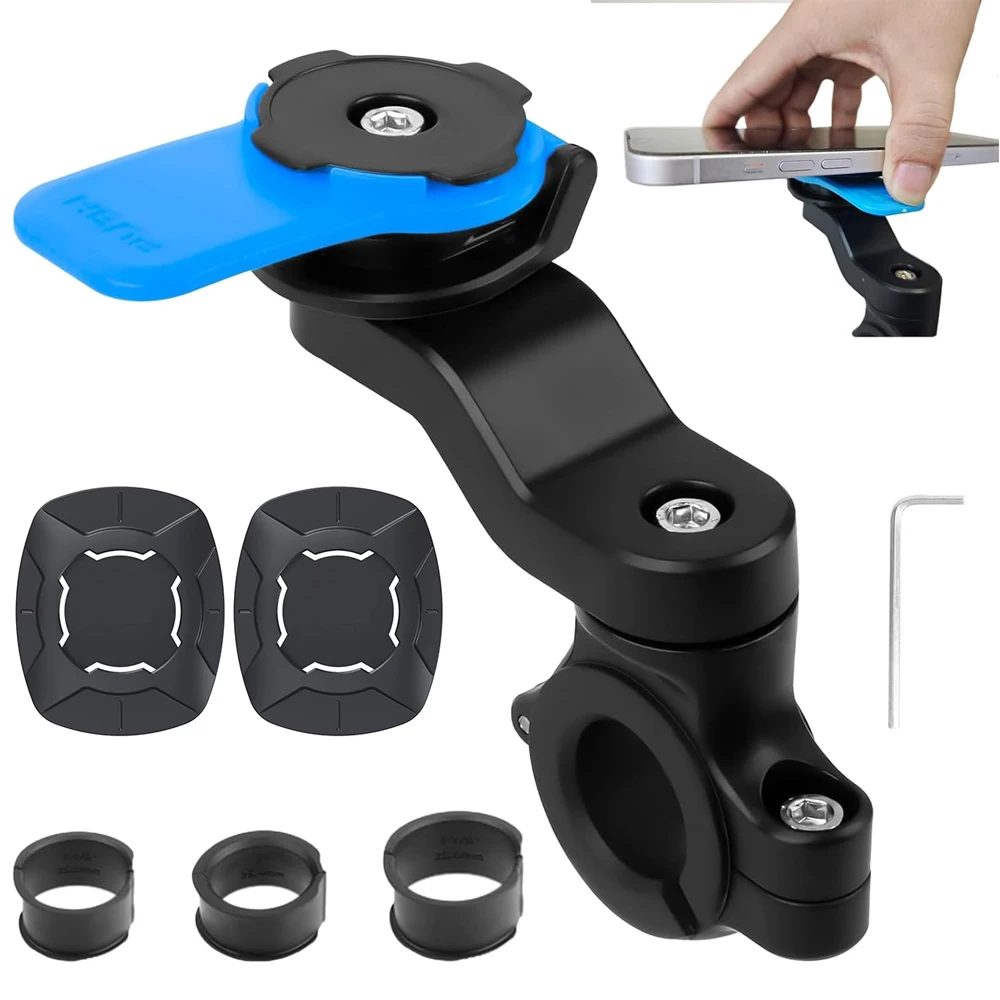 Motorrad-Lenkerhalterung, Universelle Fahrrad-Handyhalterung, MTB-Handyhalterung, Abnehmbar & Universell 360° Drehbar °   Drehbar