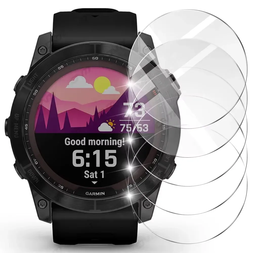 9H gehärtetes Glas für Garmin Fenix 8 7X 6X Pro 7 6 7S 6S 5 5S Solar AMOLED Displayschutzfolie Glas Anti-Kratz-Film Zubehör