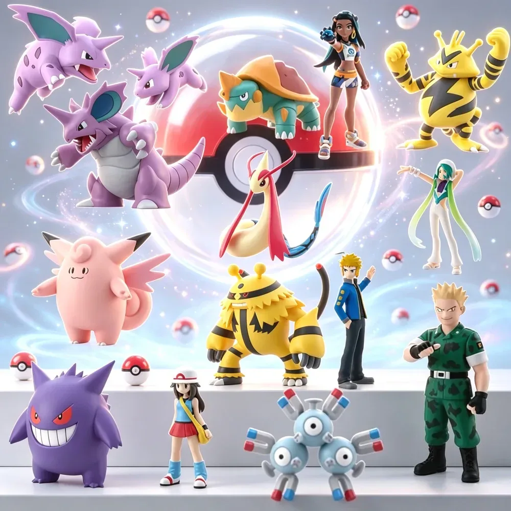 Anime Pokemon Figuren Maßstabsgetreue Weltfiguren Gengar Torterra Nidoking Magneton Electivire Garchomp Actionfiguren Sammlermodell Spielzeug Geschenk