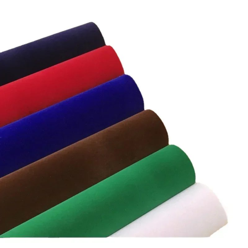 500 cm/300 cm/200 cm/100 cm * 45 cm Multi Farben Selbstklebende Beflockung Stoff Klebrige Samt Tuch für Schmuck Box Auto Dekor 1,2 MM