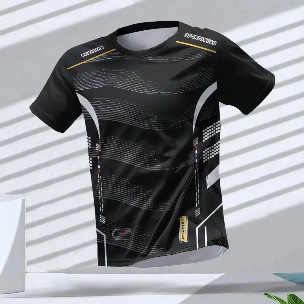 Herren T-Shirts Sport Lauf T-Shirt Herren Schnelltrocknend Atmungsaktiv Kurzarm Rundhals Gym Top Outdoor Workout Herrenbekleidung