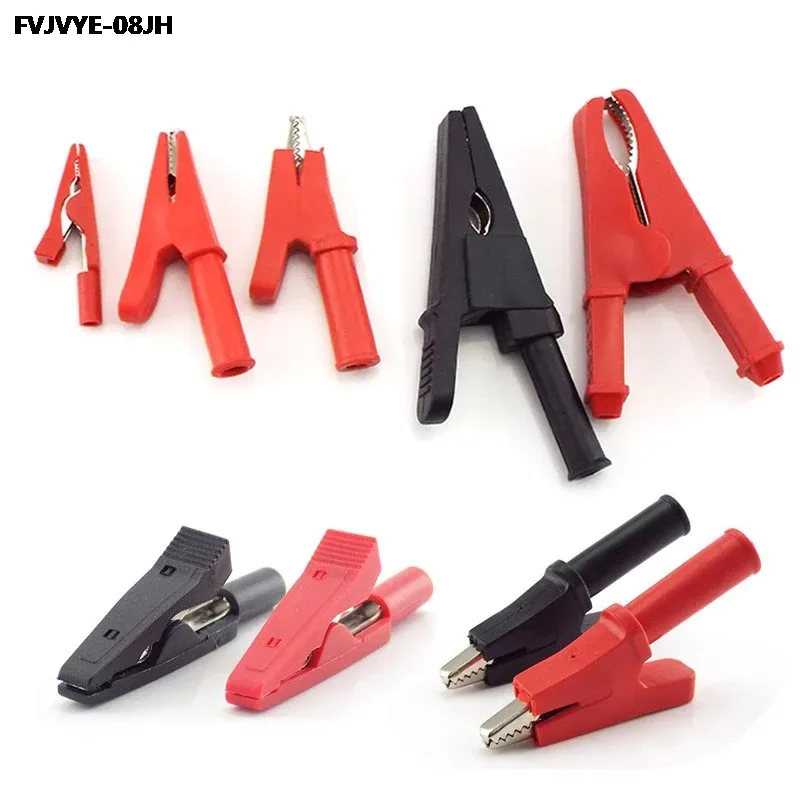 10A 20A 30A 50A Krokodilklemme Adapter 2MM 4MM Bananenstecker Sondenklemme für Multimeter-Messleitung Isoliert