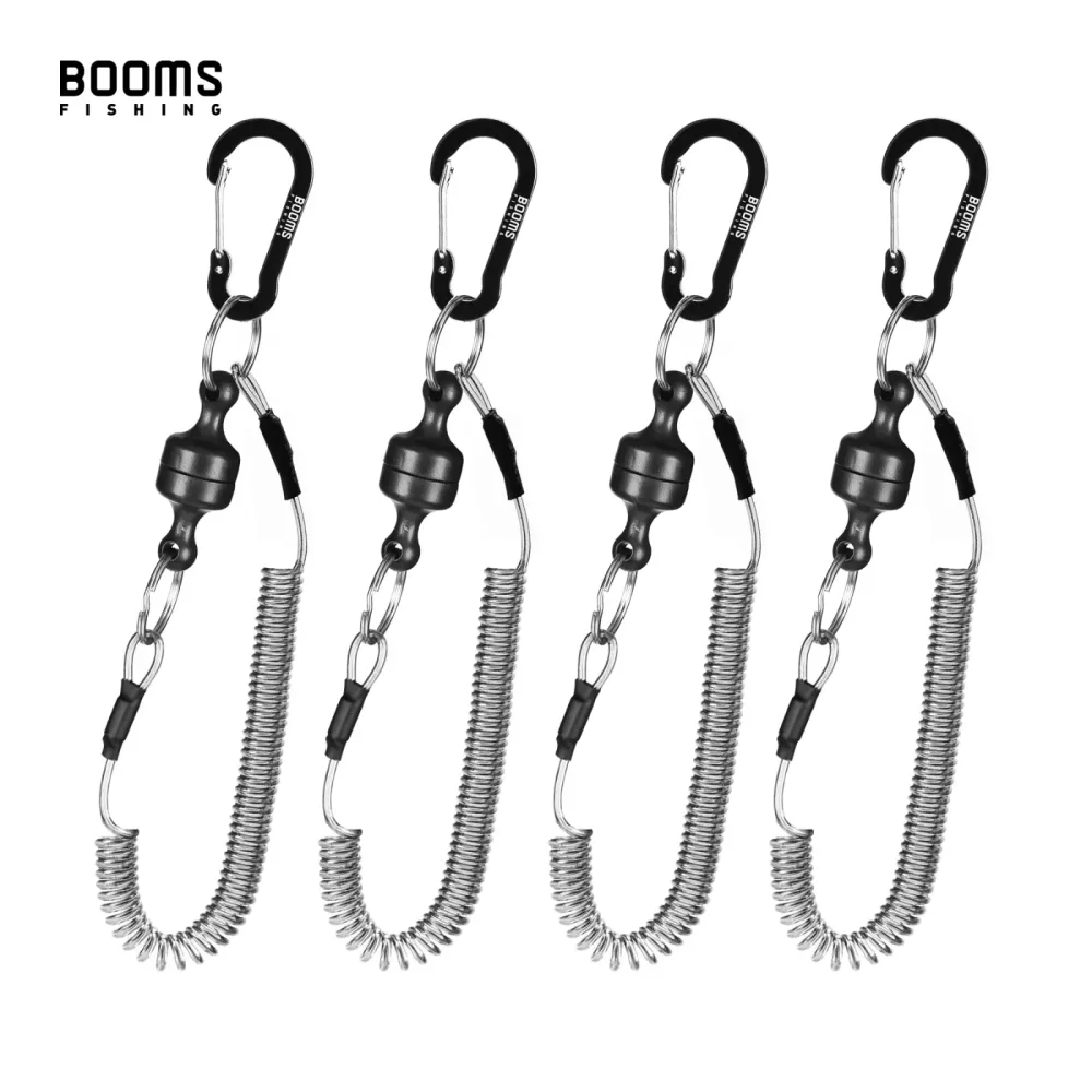 Ausleger Angeln Magnetische Net Release Halter Mit Spiral Lanyard Fliegen Angeln Werkzeug Starke Magnet Karabiner Anti-Drop Seil Zubehör