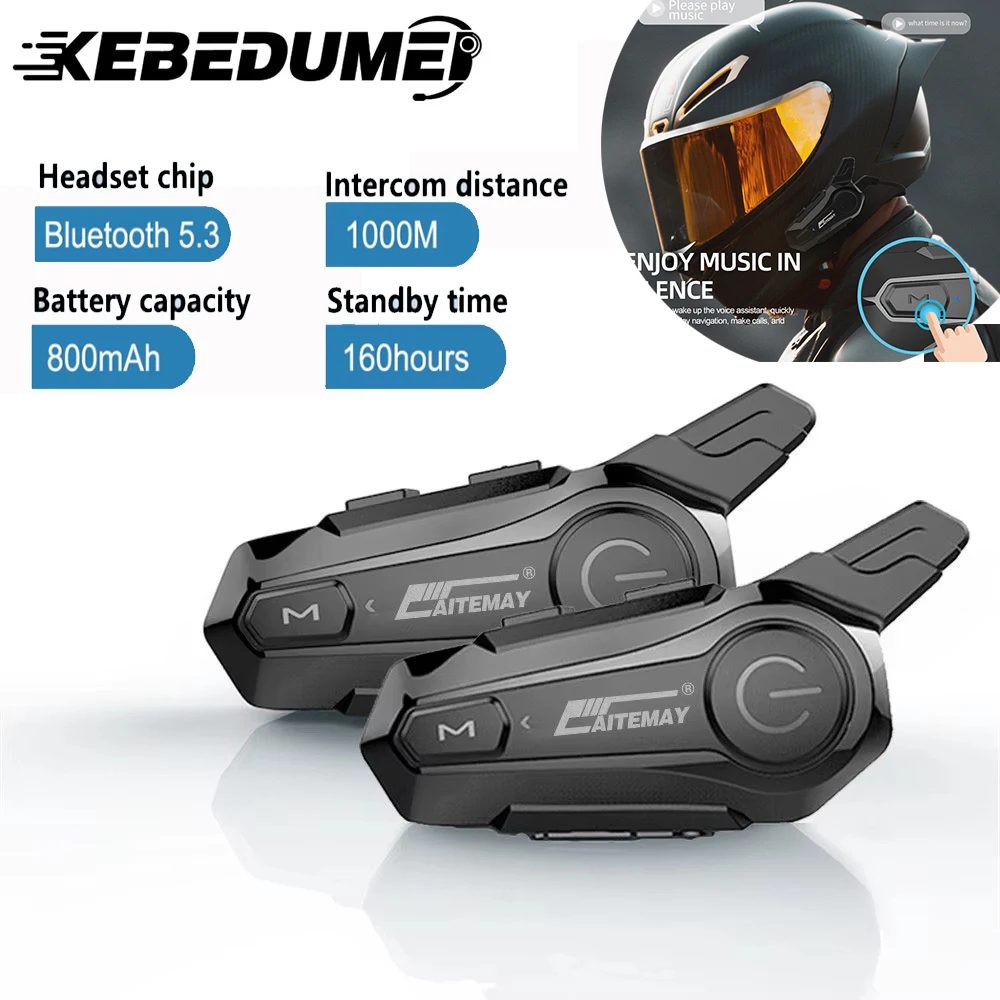 X1 Plus Motorrad Bluetooth 1000M Intercom Helm Headset Für 2 Fahrer Intercomunicador Moto Wasserdichte Interphone Kopfhörer