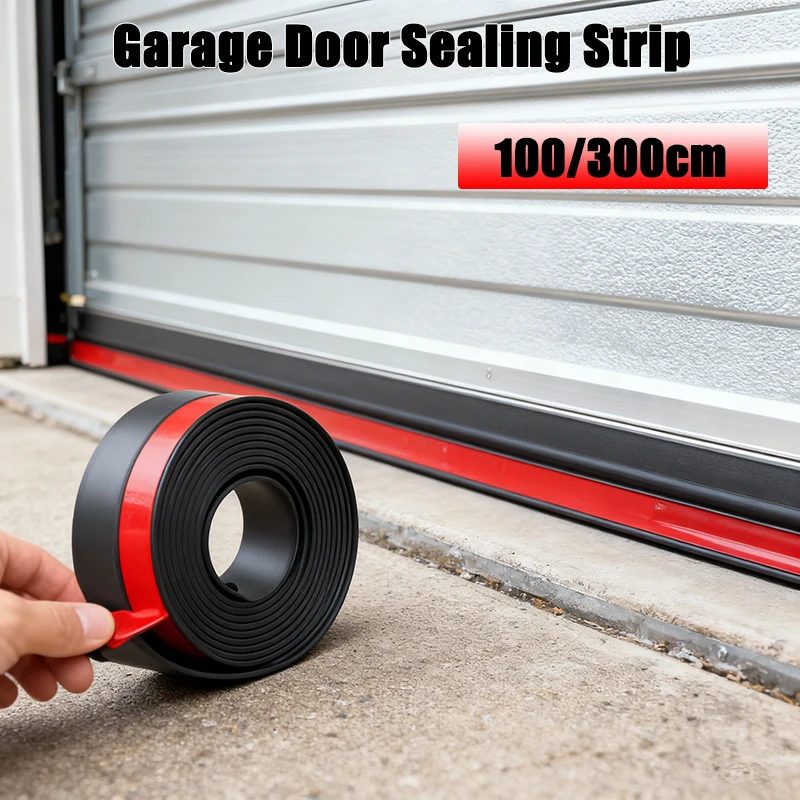 300 cm Garagentor-Dichtungsstreifen, Türrahmen, Gummi-TPE-Streifen, wetterfester Blocker, Versiegelung für Zuhause, Fensterschutz, Türstopper