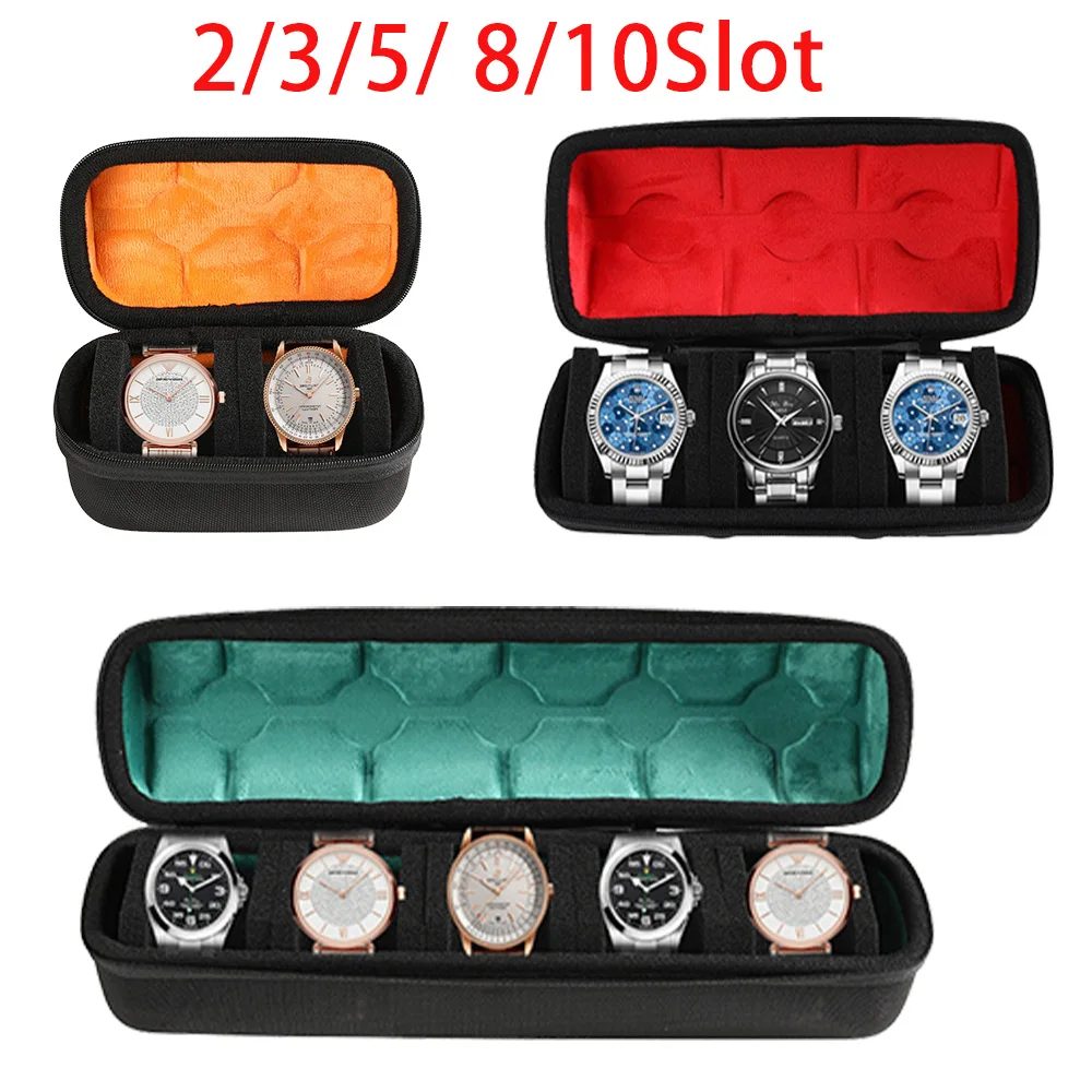 Uhrenbox-Organizer für Männer oder Frauen, Uhren-Reisetasche, tragbare Aufbewahrung, Uhren-Display-Halter für Armbanduhren und Smartwatches