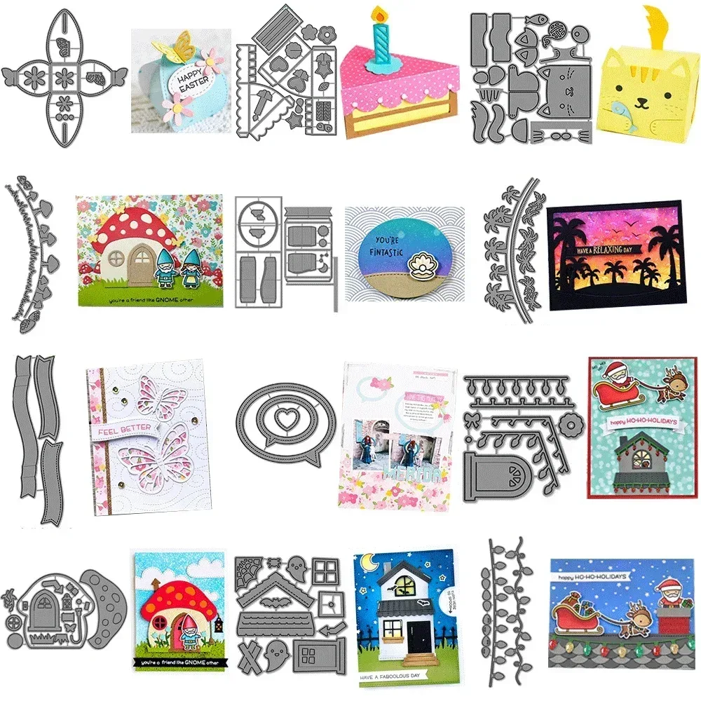 Kuchen Scheibe Box Schmetterling Leckerli Box Metall Schneiden Stirbt Präge Gestanzt Für DIY Karte Machen Scrapbooking Handwerk Liefert