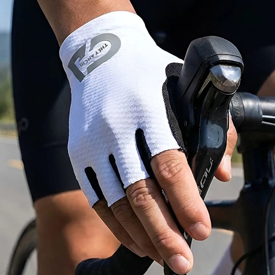 GTUBIKE Fahrradhandschuhe, stoßfeste Fahrradhandschuhe mit halben Fingern, atmungsaktive, stoßfeste kurze Fahrradhandschuhe, Sommerhandschuhe mit hoher Elastizität