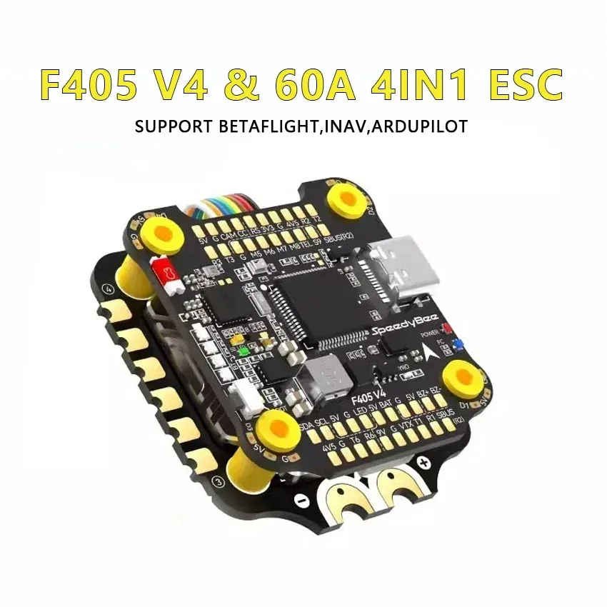 SpeedyBee F405 V4 BLS 60A 30x30 Flugcontroller + 60A 4-in-1 ESC Stack für FPV Freestyle Drohne, DIY Zubehör im gleichen Stil