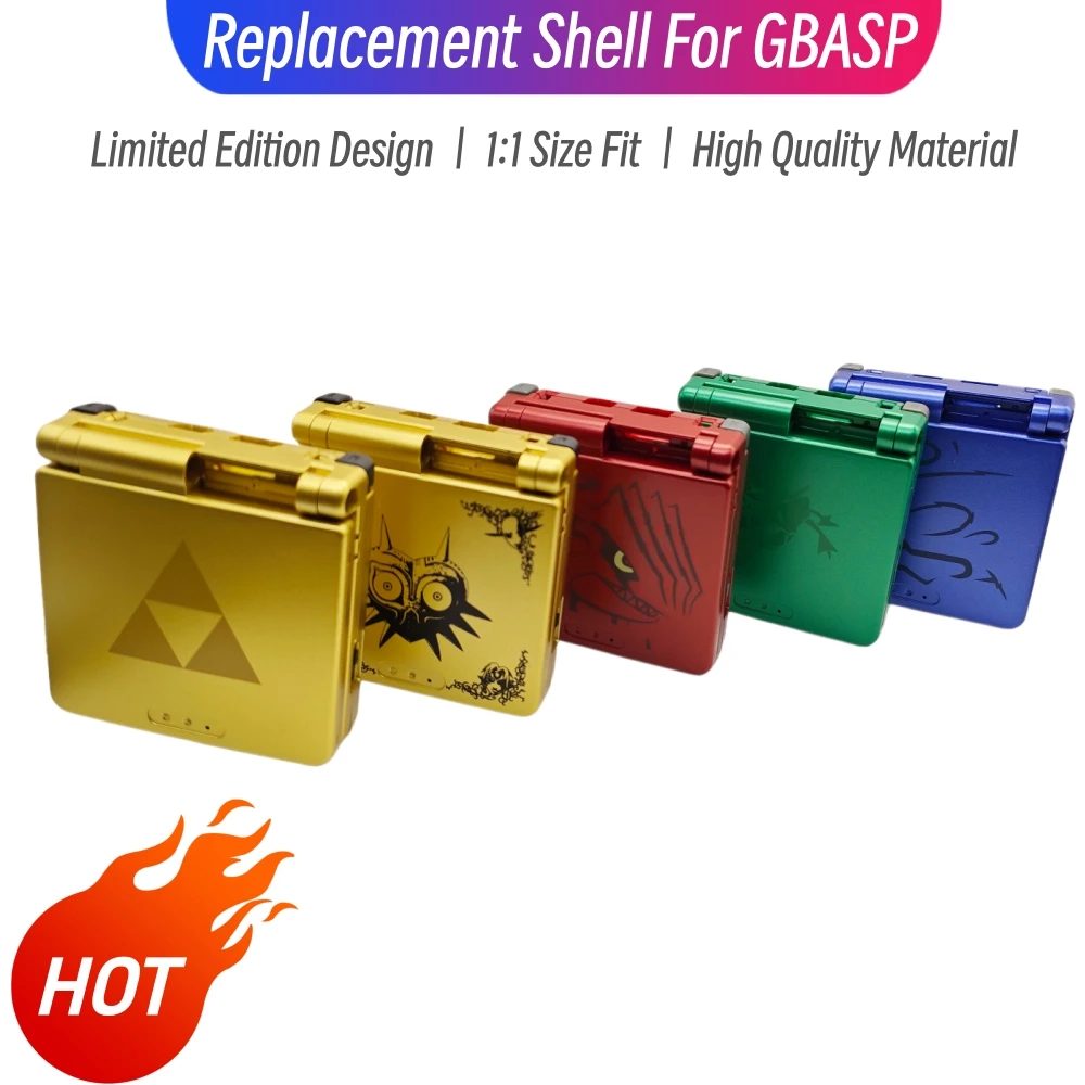 Mehrfarbige DIY-Gehäuseabdeckung für GBA SP, Gehäuse für GBASP, limitierte Auflage, Reparatur-Ersatzgehäuse, Zubehör