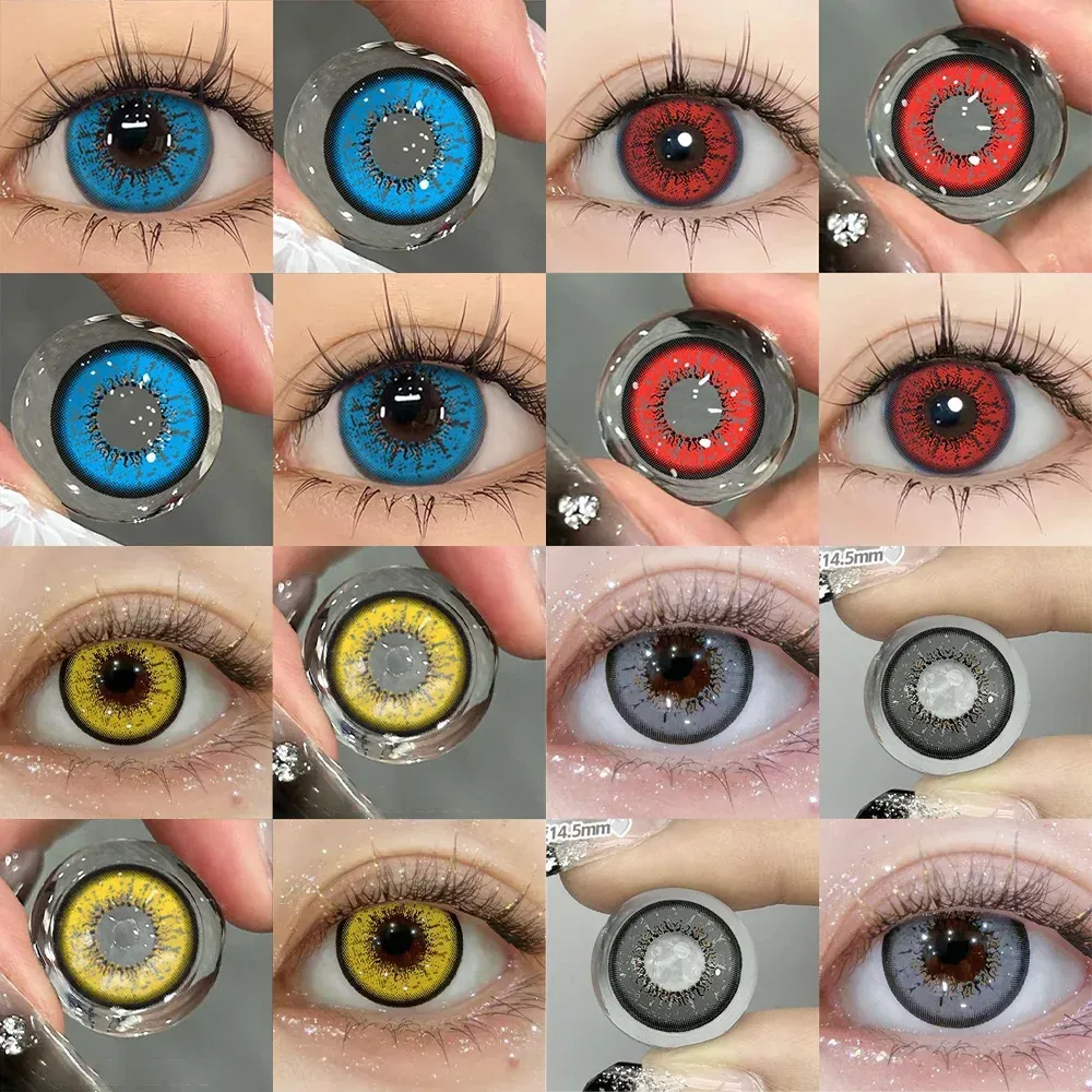 JeweLens Cosplay Corlor Kontaktlinsen Anime Farbige Schüler 12 Monate 1 Paar