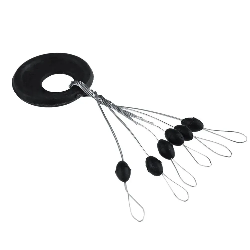 600 Stücke 100 Gruppe Set Gummi Space Beans Oval Stopper Angeln Bobber Für Fliegenfischen Zubehör Spinner Köder Fisch Werkzeug