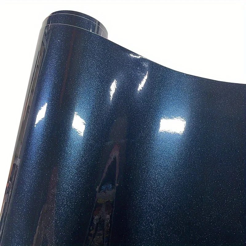 Premium Sparkle Glossy Metallic Ghost Midnight Blue Vinyl Wrap Film Selbstklebende Aufkleber Fahrzeug Auto Wrapping Folie